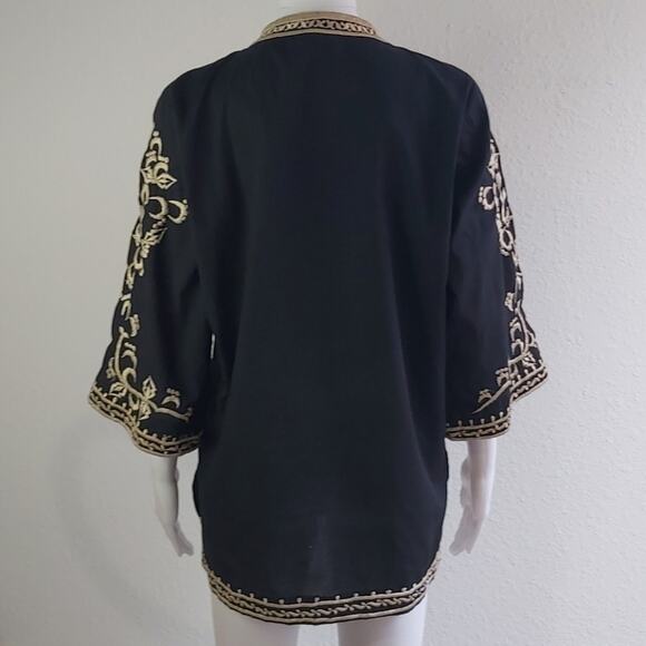 Vintage Macelli Bohemian Embroidered Tunic Size Large - Picture 3 of 12